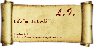Lám István névjegykártya